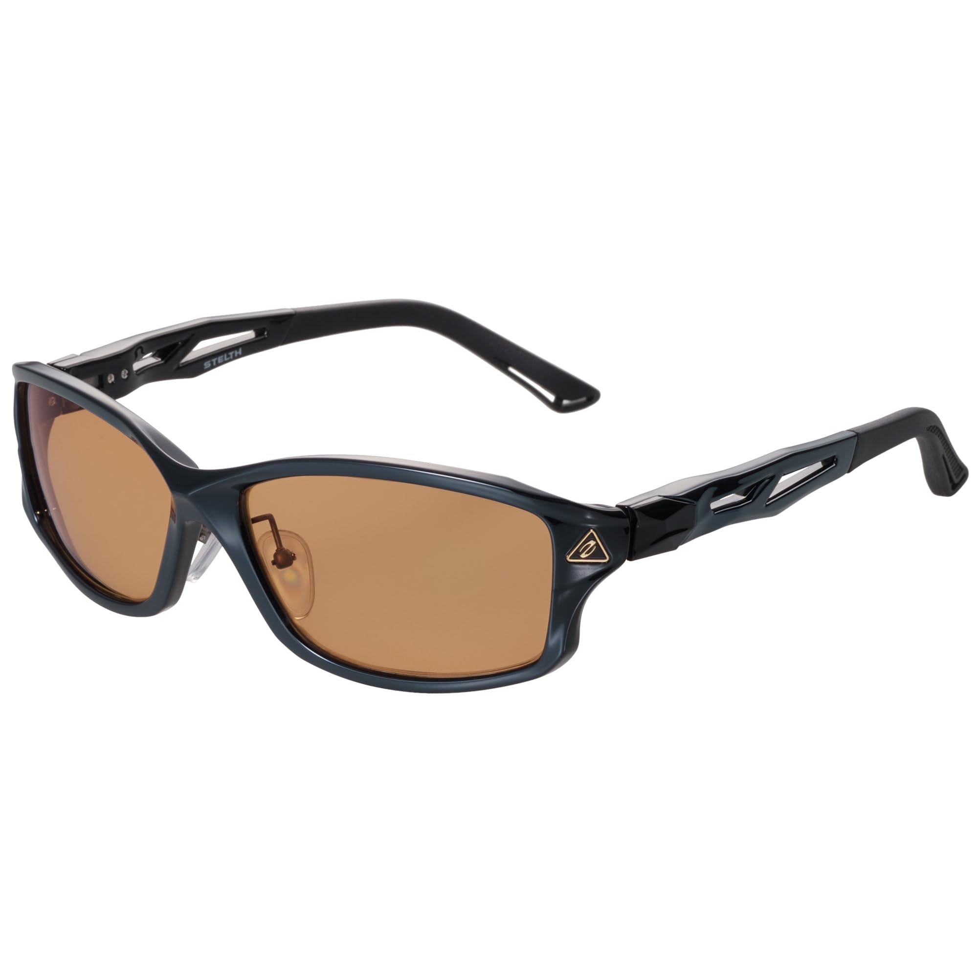 Zeque Polarized Sunglasses STELTH Diamond Black LUSTER ORANGE [Zeque] F-2265