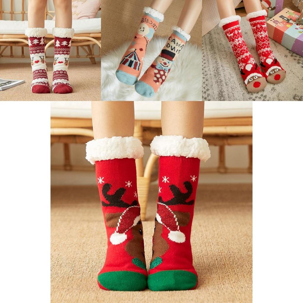 Festive Christmas Slipper Socks Featuring Soft Faux Fleece Lining And Gripper Soles