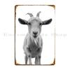 Funny Goat Animal Portrait Metal Plaque Poster Party Home Garage Design Design Tin Sign Poster