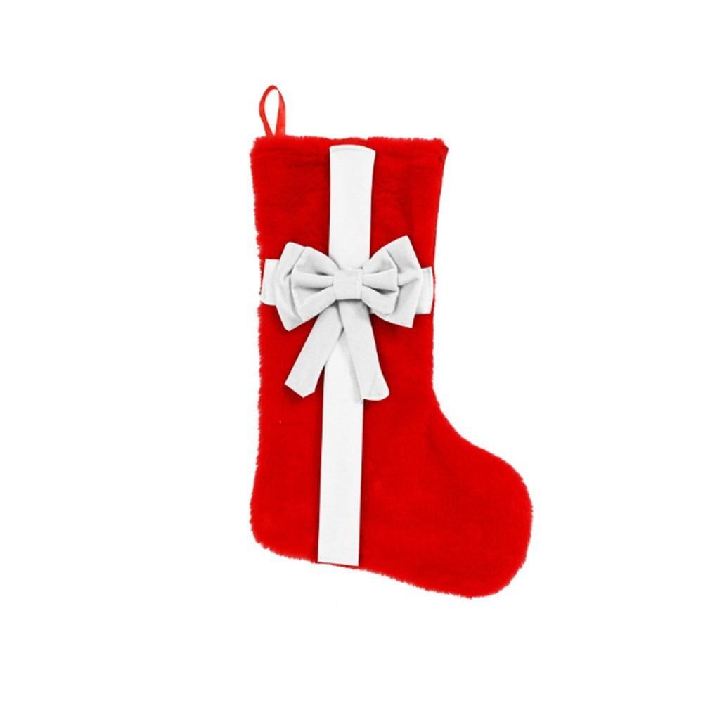 

Lagre Size Plush Christmas Stocking Cartoon Christmas Present Bag Christmas Gift Bag Festive Style A