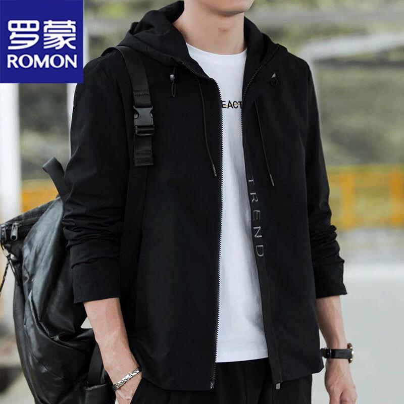 

Romon Men s Hooded Casual Jacket 3XL