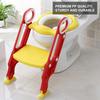 Baby Toddler Soft Toilet Chair Ladder Adjustable Safety Potty Training Seat (Red Yellow)