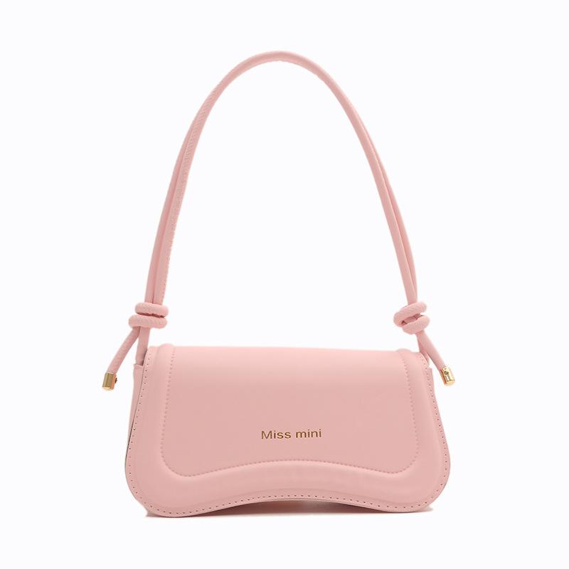 

Французька індивідуальна тенденція, текстурна сумка під пахвами 2024 року, нова весняна мода, портативна маленька квадратна сумка через плече для приміських поїздок під пахвами рожевий