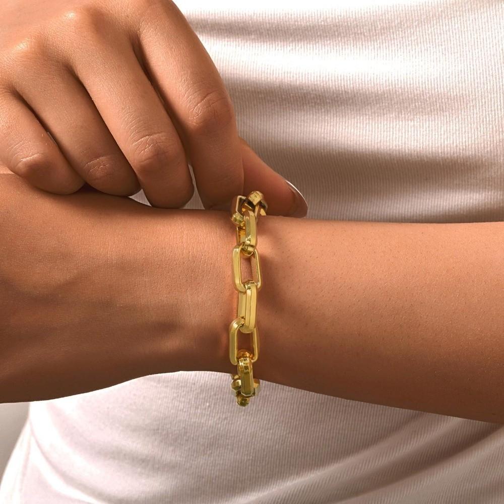 Wristband Jewelry Gold Chain Bracelet Stainless Steel Stainless Steel Hand Chain  Gifts