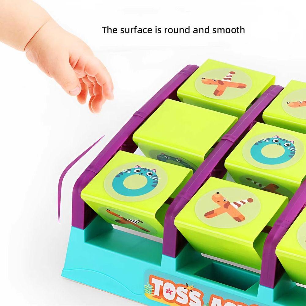 Flip Tic Tac Toe Throwing Game Plastic Tictactoe Tossing Game  Kids Children