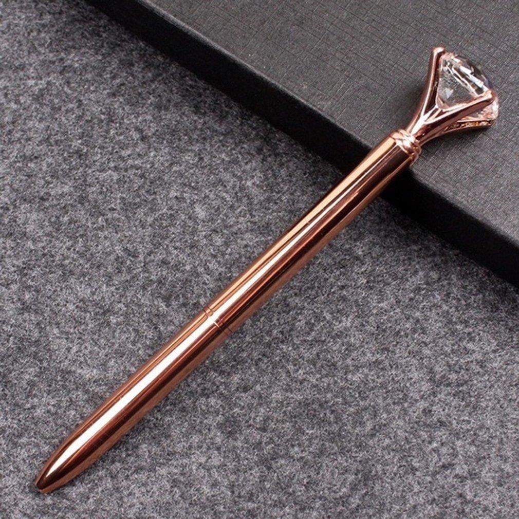 Hot Crystal Diamond Hat Ballpoint Pen For Business Office School Stationery High Quality Financial Ball Point Pen Dropshipping