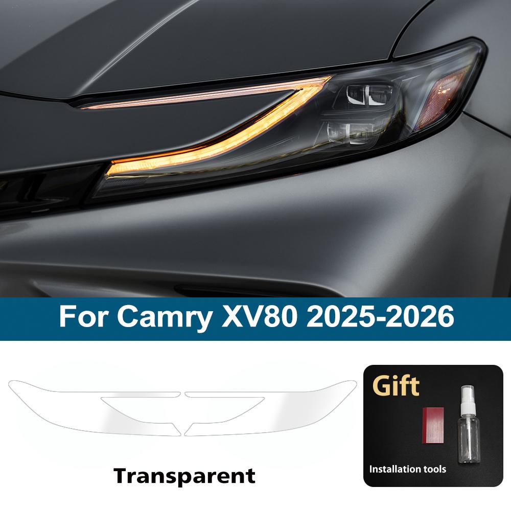 

Car Headlight Protective Film For Toyota Camry XV80 XV70 2018-2026 Smoke Black Pre Cut Anti-Scratch High-Gloss Vinyl Wrap Film For Camry 25-26 CLR
