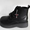 Removable Metal Devil Wings Cross Martin Boot Shoes Buckles Decoration Pendant Martin Boots Shoe Accessories Y2K Party Jewelry