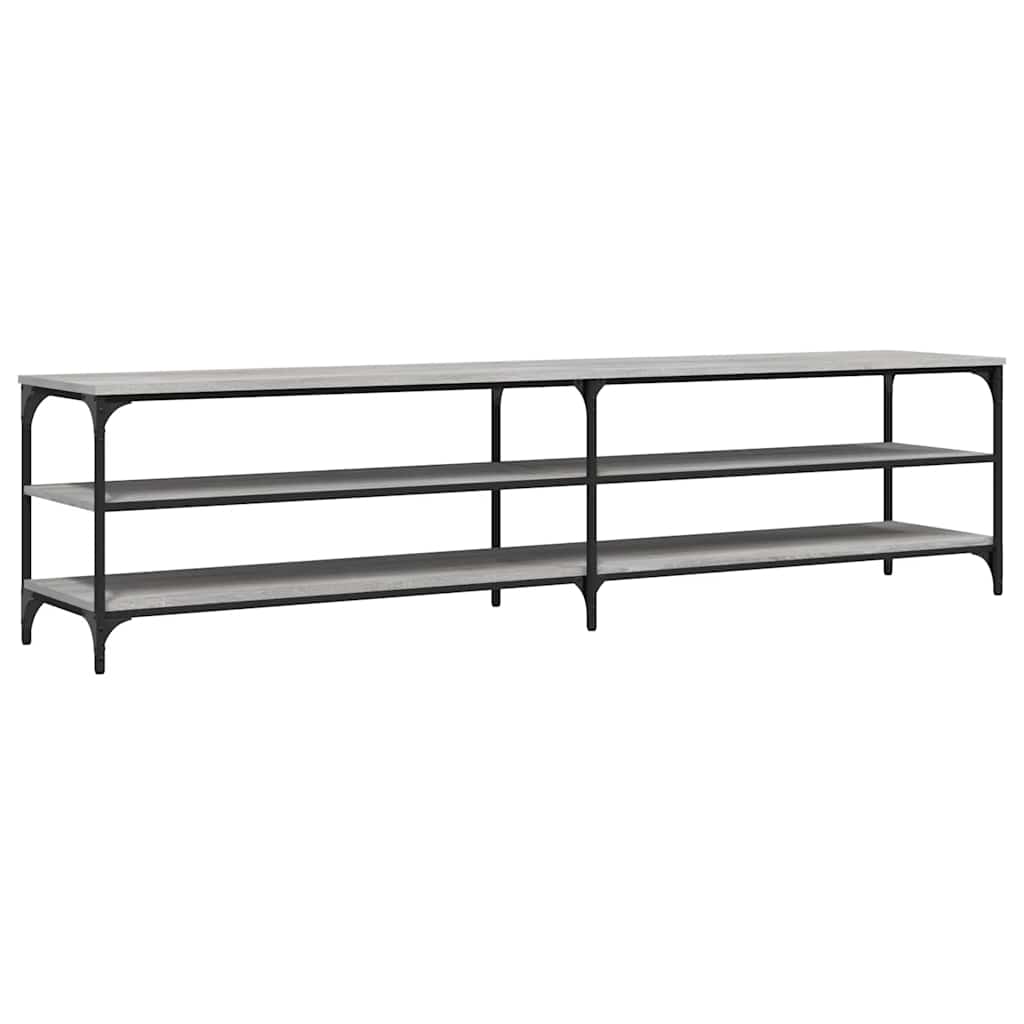 TV Cabinet Gray Sonoma 200x30x50 cm Particleboard and Metal