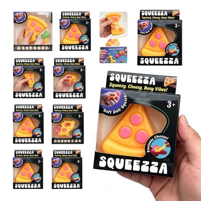 Needoh Pizza Squishy Stress Relief Toy, Mini Sensory Squeeze Healing Gift Box
