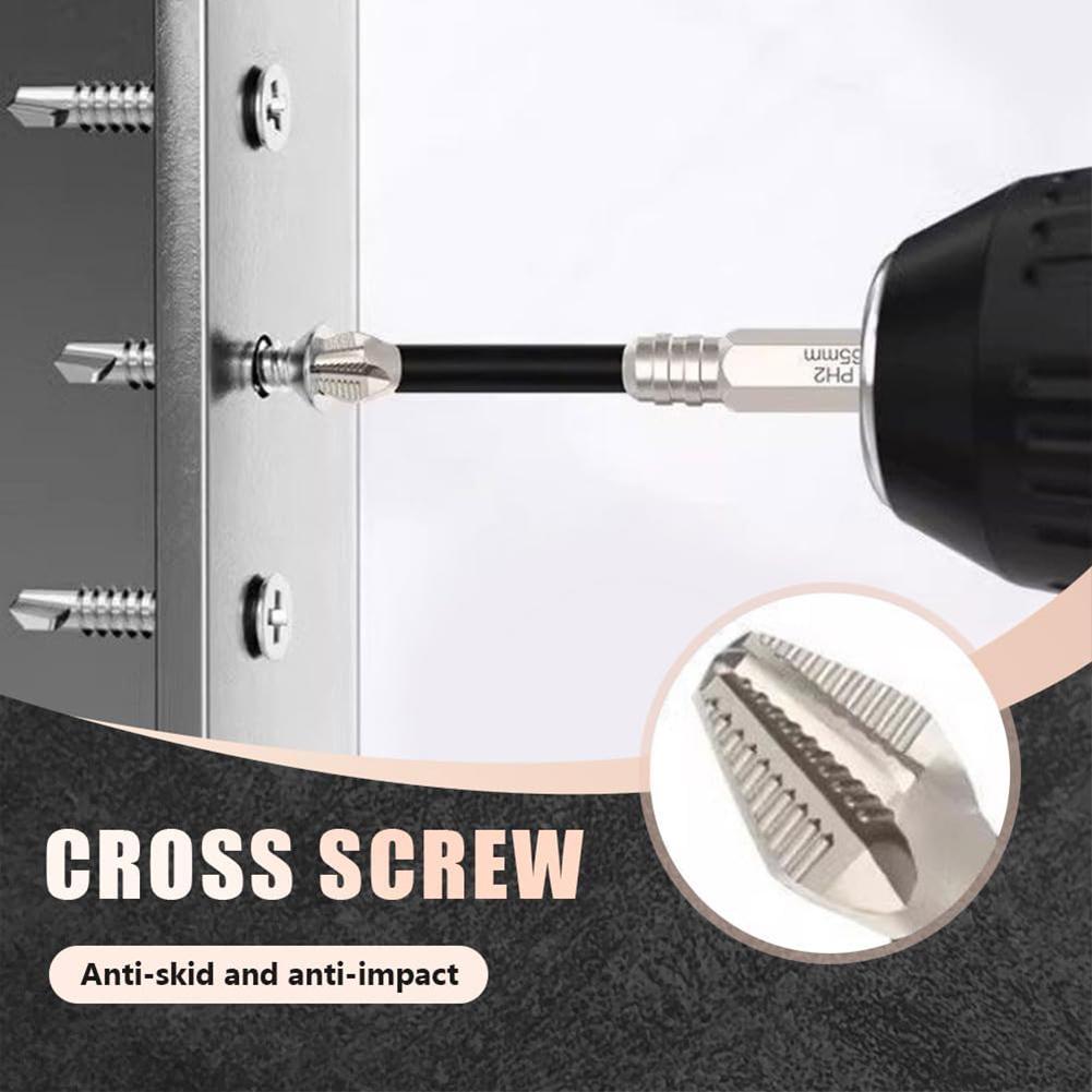 6/9 Pcs High Magnetic Screwdriver Drill Bit Kit Universal Magnetic Electric Screwdriver Set Anti-Slip Drill Bits with Threaded