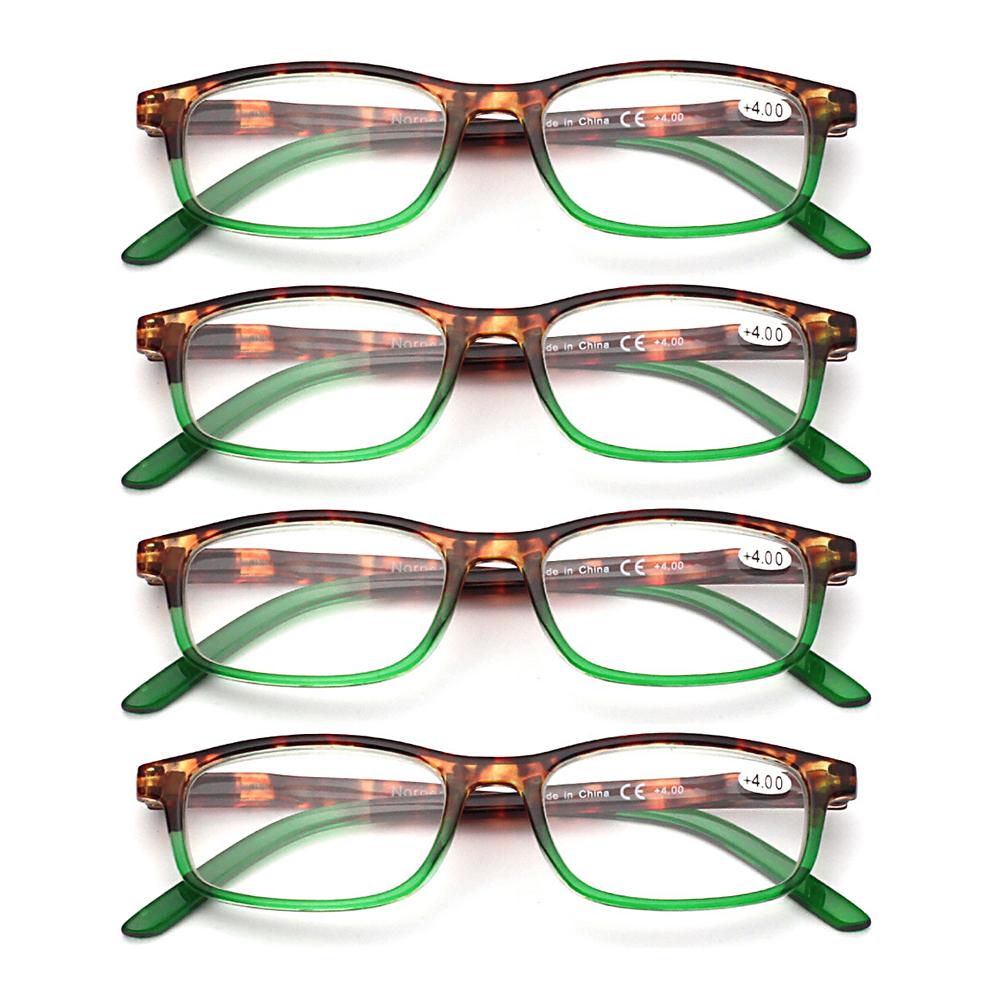 Turezing Reading Glasses Spring Hinges for Men Women Rectangular Frame HD Magnifier Eyewear
