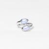 Handmade Pear Garnet Ring: 925 Sterling Silver Open Face