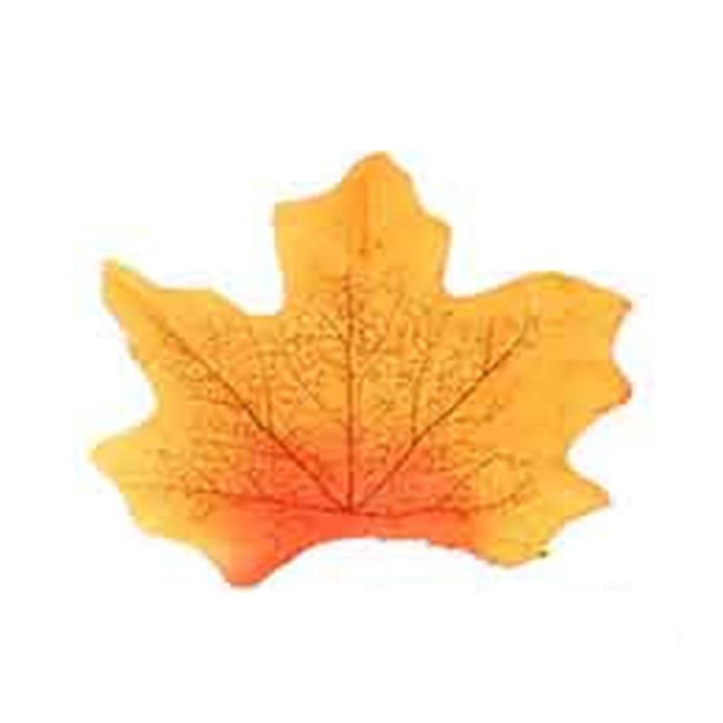Set of 100 Artificial Maple Leaf Decorations Simulation Silk Fabric Maple Leaf for Home Wedding and Festive Displays