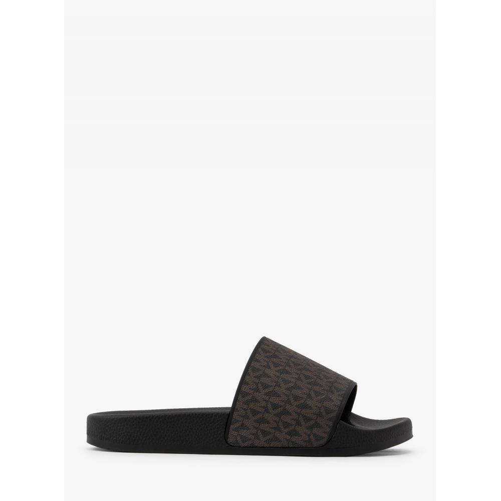 Michael Kors Dawson Slide Sandal   Mk Signature 44t1jafa2q2137 Brown Black