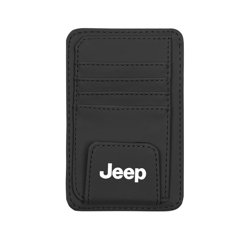Sun Visor Card Bag Storage Clip Glasses Storage Accessories For Jeep Wrangler Rubicon Renegade Compass Grand Cherokee Patriot JK