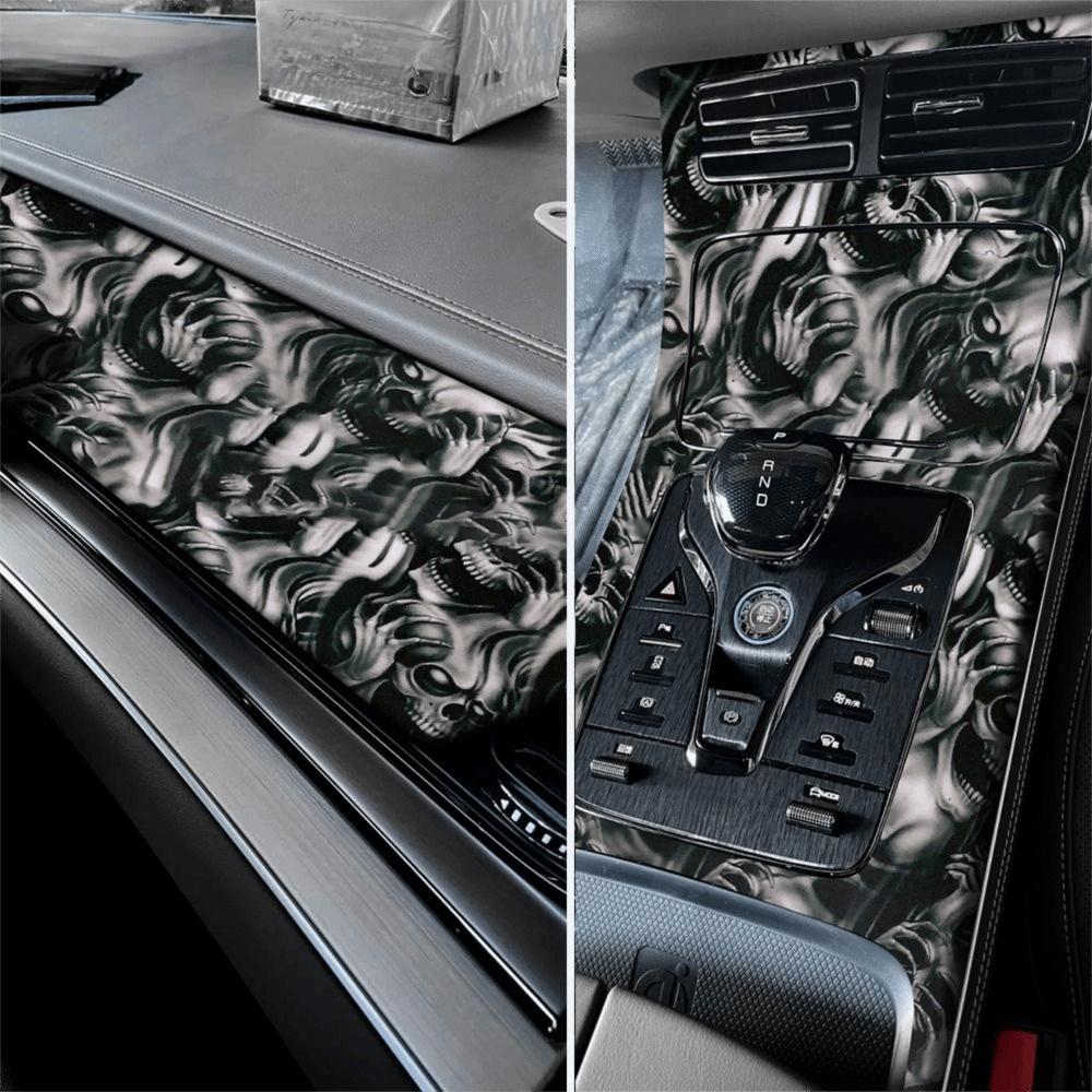 Skull Car Stickers Wrap Vinyl Film Self-Adhesive Modification Motorcycle Body Stickers Cartoon Printed