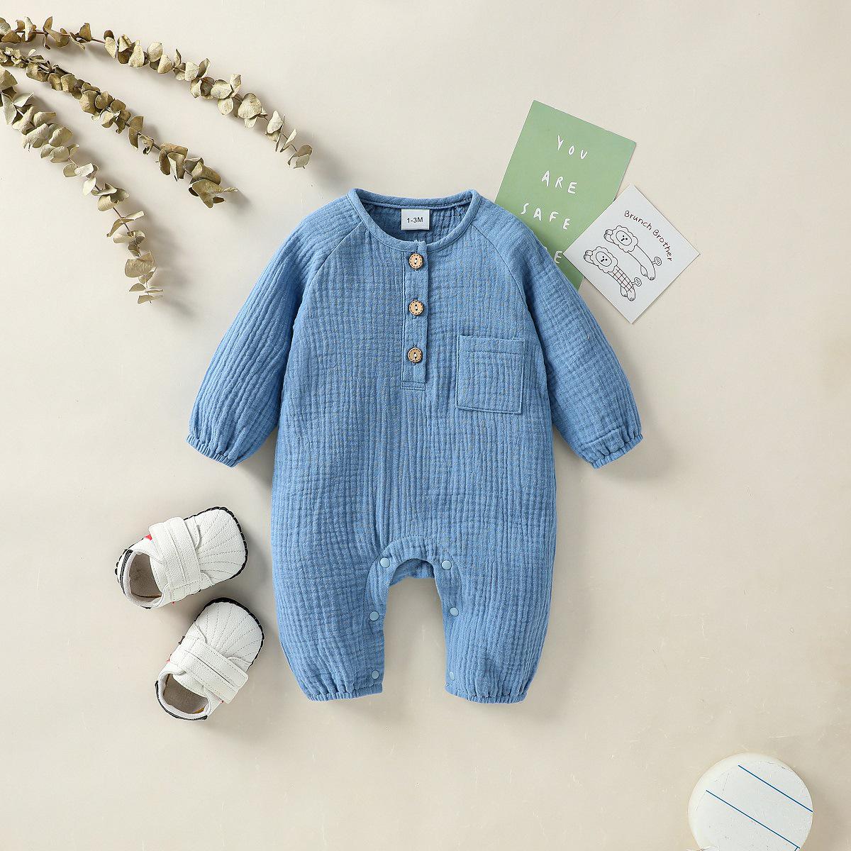 

2025 All-Season Long Sleeve Newborn Bodysuit 3-6 months синій