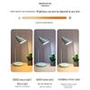 LED Desk Lamp with Eye Protection, Three-Level Dimming, USB Charging & Plug-in, Dual Use for Bedroom or Dorm.