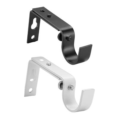 Adjustable Curtain Rod Bracket In Black/White Rod Holder For Home Decoration And Easy Installation