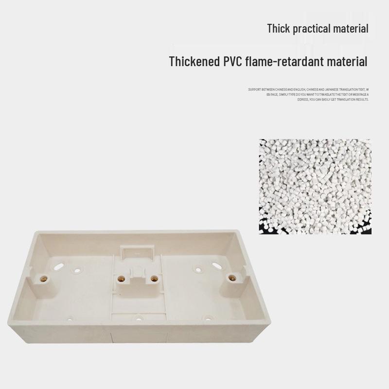 86 Bottom Surface Mount PVC Junction Box - Thickened, Flame Retardant Wiring Box