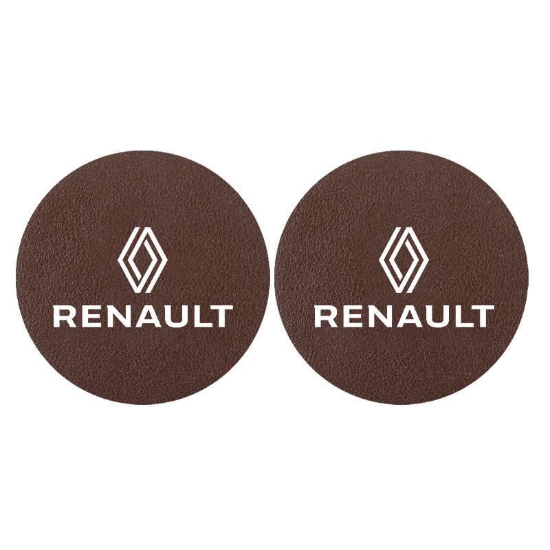 Car Water Cup Anti Slip Pad PU Water Cup Pad For Renault Clio Sandero Captur Megane R5 4 E-tech Scenic Austral Rafale Symbioz S777