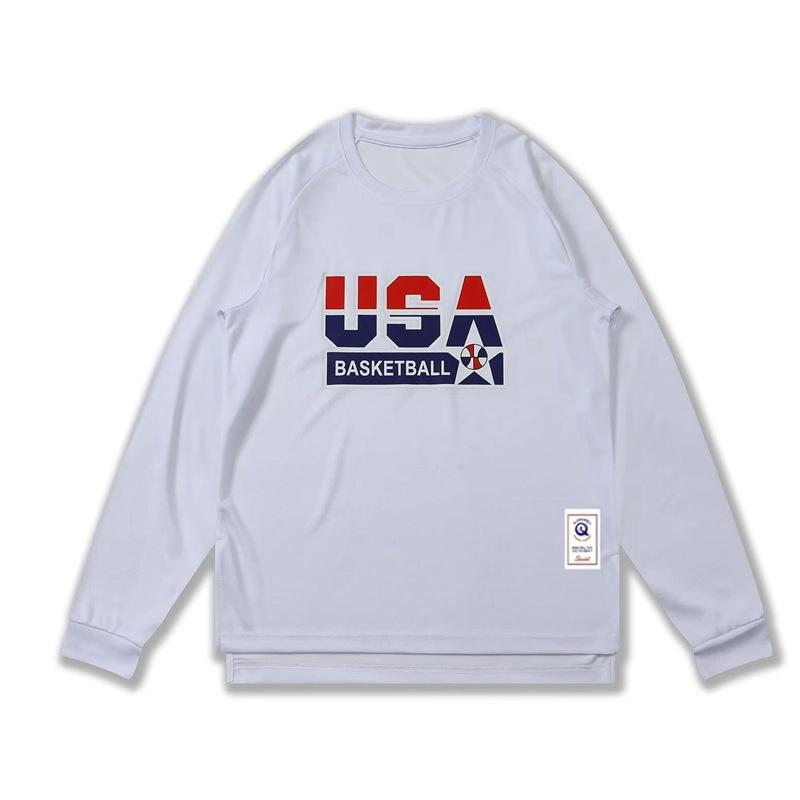 Spring and Autumn Basketball T-shirt with Long Sleeves Hoodie Men's and Women's Tops Training Wear Basketball Clothes Quick Drying Clothes