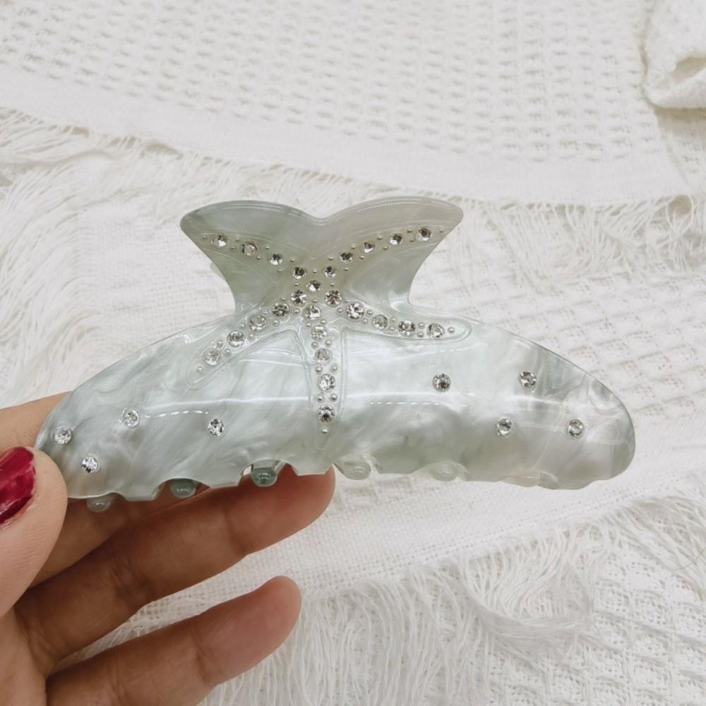 Fantasy Color Starfish Hair Clip Acetate Material Non Slip Hair Clip Beach Hair Clip Summer Season