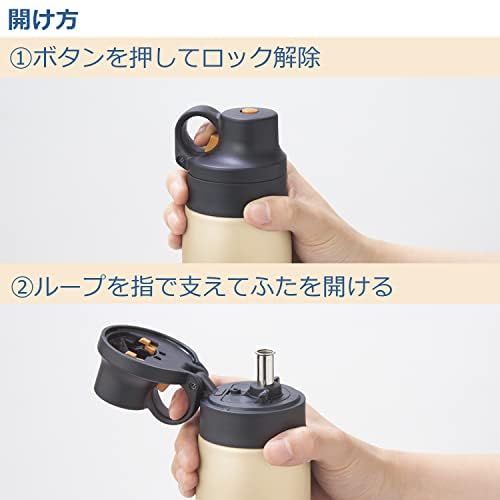 Tiger Thermos Water Bottle 500ml Stainless Steel Straw Mug Bottle Stainless Steel Bottle Vacuum Insulated Bottle Cold Storage Home Use Tumbler Pacific