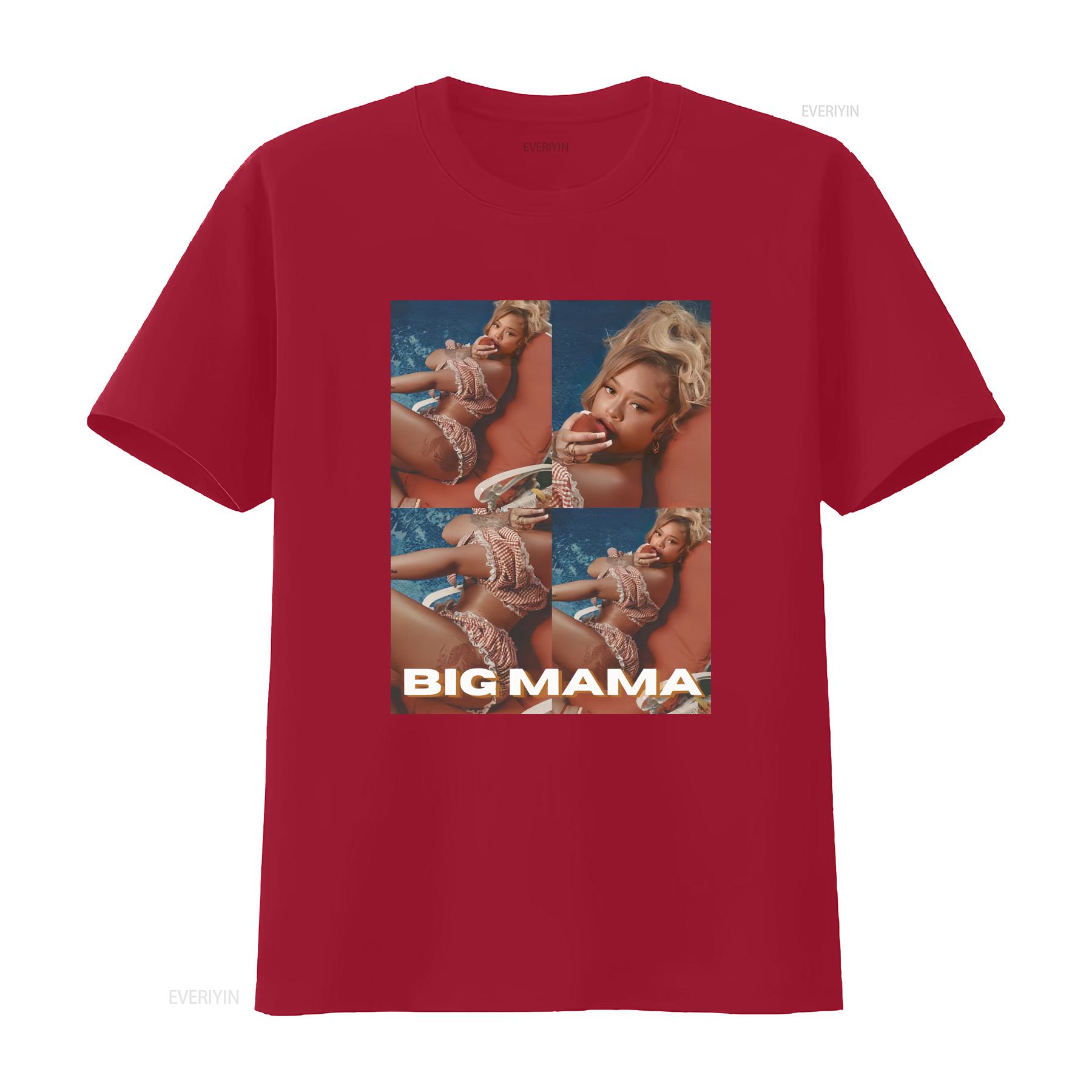 Latto Big Mama T Shirt Fan Made vintage Washed Comfortable designer clothes graphic Slightly homme Stretched Soft Versatile S