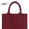 Thick Felt Wine Carrier Double Bag with Portable Handle Shockproof Heavy Duty Glass Bottle Packaging Reusable Champagne Beer Tote Handbag Gift Red