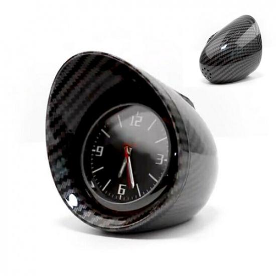 Dashboard Clock Luminous Backlight Car Interior Dash Mount Carbon Fiber Look