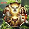 Metal Poster Wall Art, Religious Sign Detailed Design, Bar Gift
