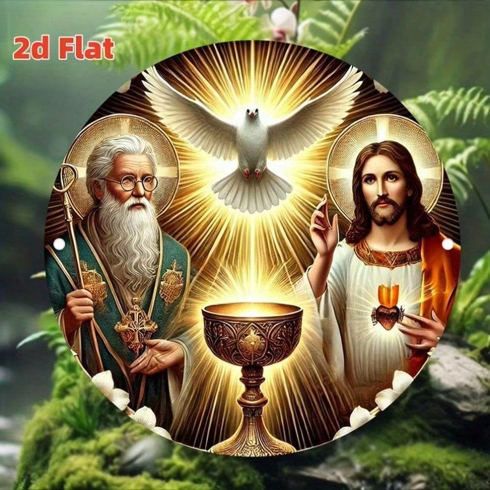 Metal Poster Wall Art, Religious Sign Detailed Design, Bar Gift