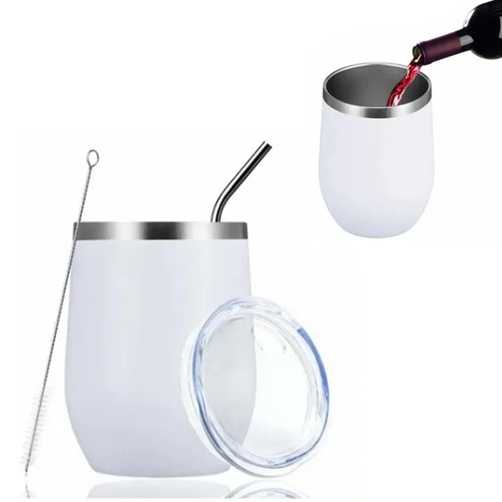 Stainless Steel Thermal Cup Large Capacity Non Slip Outdoor Portable Thermal Coffee Mug Gift White 12oz 360ml