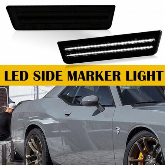 2X Rear White Led Marker Side Light For 2011-2014 Dodge & Charger Challenger New