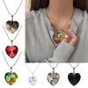 Glass Heart Pendant Necklace Clavicle Chain Necklace Fashion Neck Chain