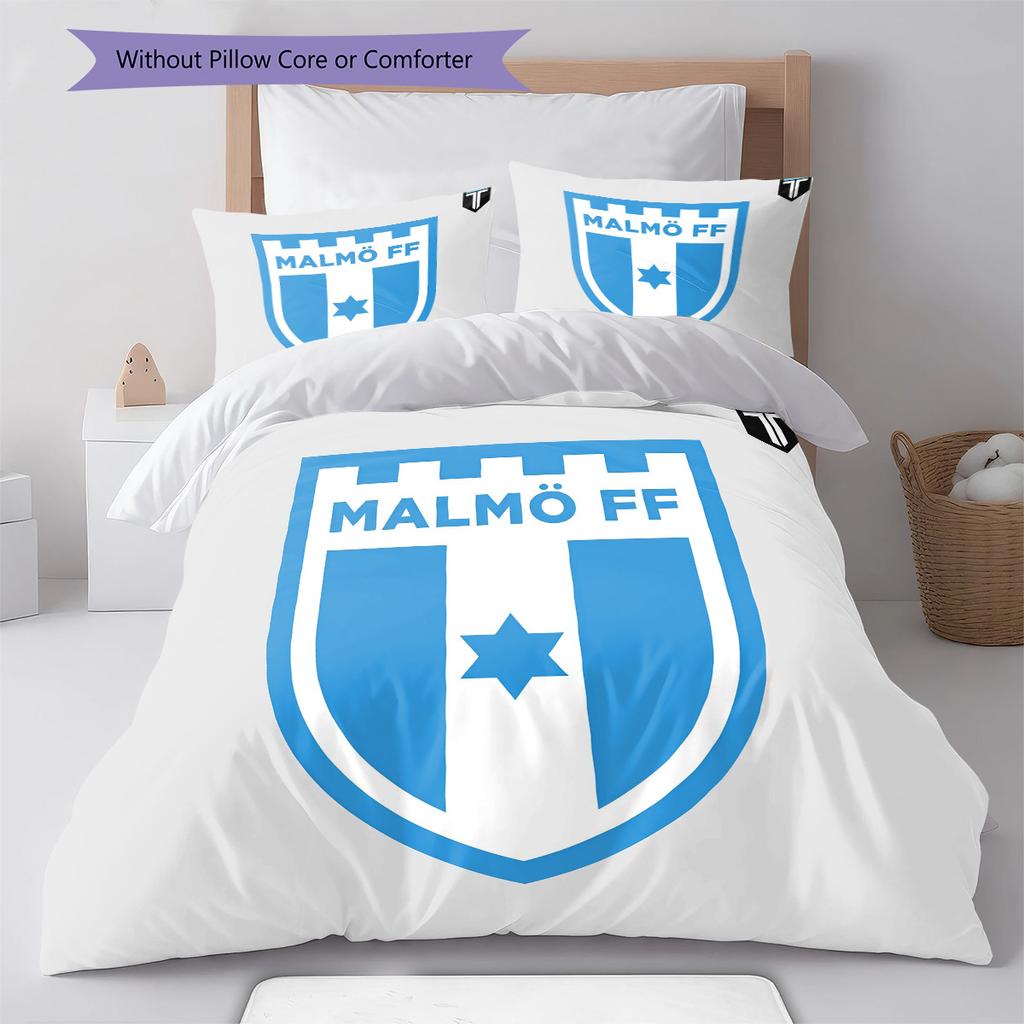 Malmö FF Pattern Bedding Quilt Set Quilt Cover Pillowcase Home Decoration Birthday Gift (1 * duvet cover + 2 * pillowcase, without core)