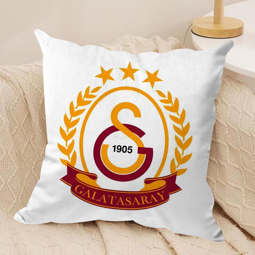 Klubové logo G-GalatasarayS Povlak na polštář Měkká plyšová látka Oboustranně potištěný potah na polštář na pohovku pro všechna roční období Dekorace do domácnosti Dárek
