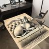 1 STuks Sphynx Kat Extra Groot Antislip Vloerkleed, Kantoor, familie, slaapkamer Groot Vloerkleed Binnenvloerkleden, Levendige Kleuren