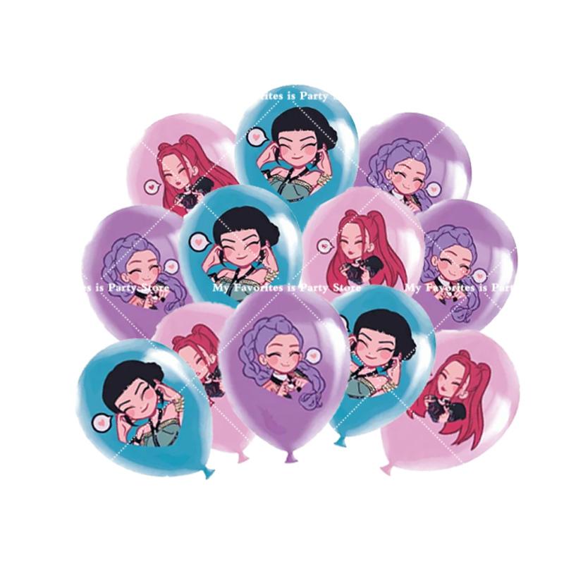 Kpop D-Demon Hunter Balloon Latex Balloons Set Kid Girl Balloon for Wedding Party Decoration Baby Shower Supplies Birthday Gifts