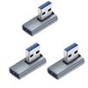 1/2/3pcs USB 3.0 Male Female 90 Degree Expansion Adapter USB Up Bend Adapter 10Gbps For Laptop Connector Conversion