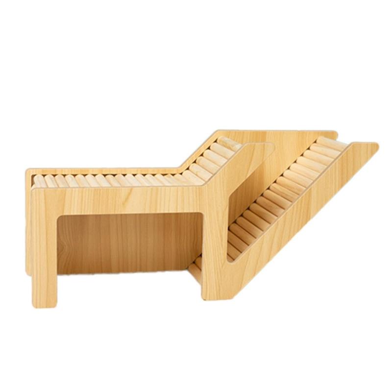 Natural Hamster Hideouts Ladder Tunnel For Syrian Hamsters And Rodents Climbing and Hiding Cage Corner Platform