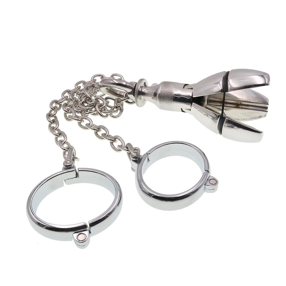 Metal Bracelet Butt Plug Lock Opening and Closing Anal Bolt Binding Alternative Chrysanthemum Masturbation Adult Toy Sex Tool