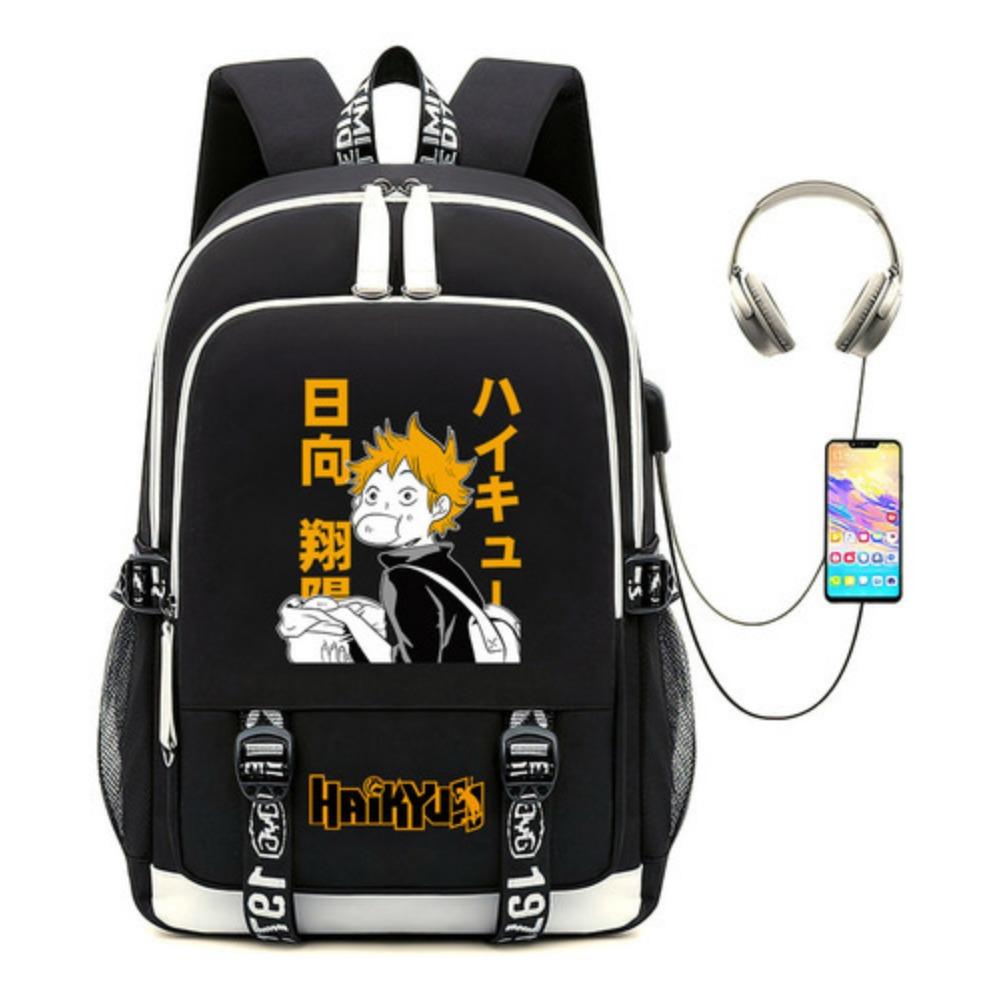 Schoolbag Animation Volleyball Junior Peripheral Multifunctional USB Headset Large Capacity Men's Business Backpack