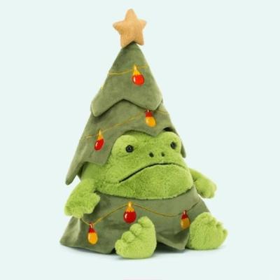 Jelly Cat Christmas Frog UK Limited Edition Plush Toy, Super Soft PP Cotton Filling, Cute and Comfortable Christmas Plush Toy