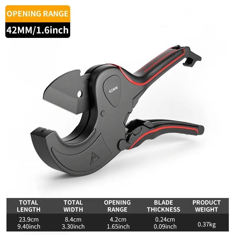 

Сверхпрочный резак для ПВХ, алюминиевый сплав, пластиковая трубка, ножницы для резки труб из ПВХ PPR со стальным лезвием SK5, ручной инструмент