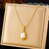Vintage Heart Fan Shape Blue Turquoise Pearl Drop Earrings Necklace Set with Fashion Gold Accents