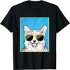 Corgi Portrait Pop Art Dog with Sunglasses T-Shirt