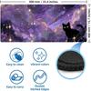 Kawaii Black Cat Silicone Soft Gaming Mouse Pad Large Keyboard Pad Topographic Mouse Pad for Keyboard with Anti-Slip TableMat